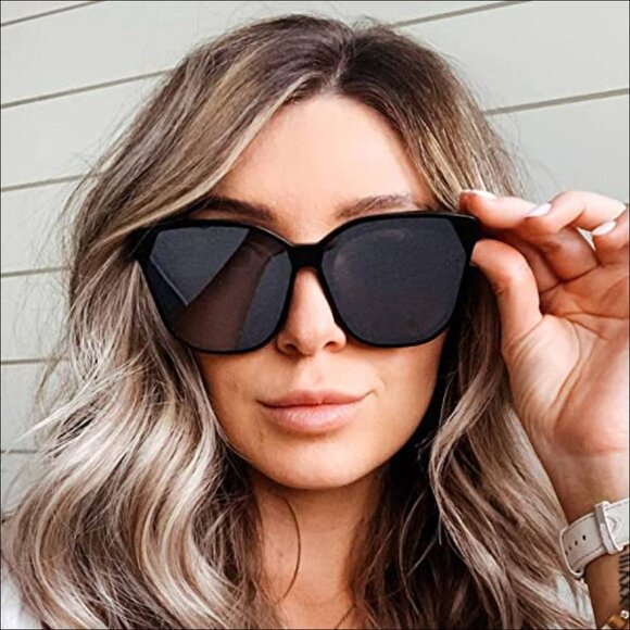 Oversized Square Sunglasses with Premium Hand Cut Acetate Frame main image 7